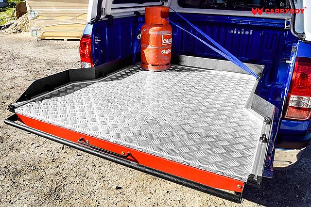 CARRYBOY Ladebodenauszug ausziehbarer Ladeboden 350kg Premium Aluminium Vollbett Schublade